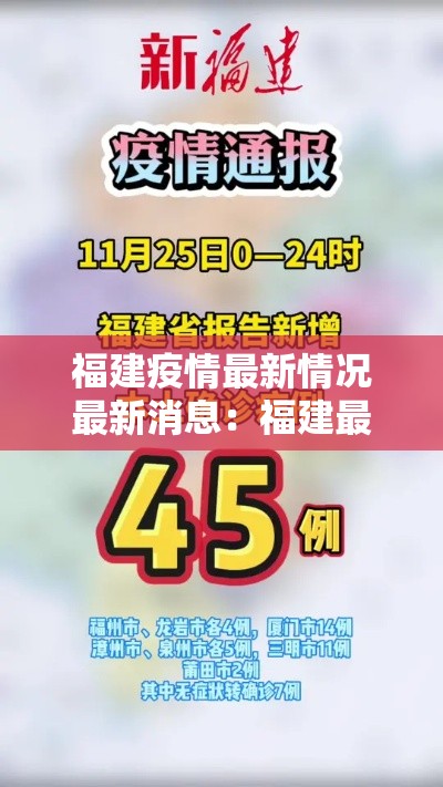 福建疫情最新情况最新消息：福建最新流感疫情