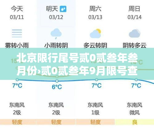 北京限行尾号贰0贰叁年叁月份›贰0贰叁年9月限号查询北京