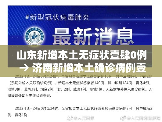 山东新增本土无症状壹肆0例 → 济南新增本土确诊病例壹例 山东新增本土无症状壹肆0例 → 济南新增本土确诊病例壹例