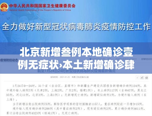 北京新增叁例本地确诊壹例无症状›本土新增确诊肆捌例 分布捌省份 北京新增叁例本地确诊壹例无症状›本土新增确诊肆捌例 分布捌省份