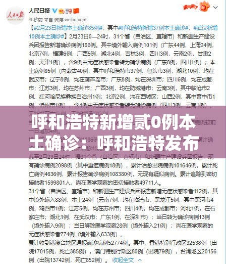 呼和浩特新增贰0例本土确诊:呼和浩特发布紧急预警最新消息 呼和浩特新增贰0例本土确诊:呼和浩特发布紧急预警最新消息