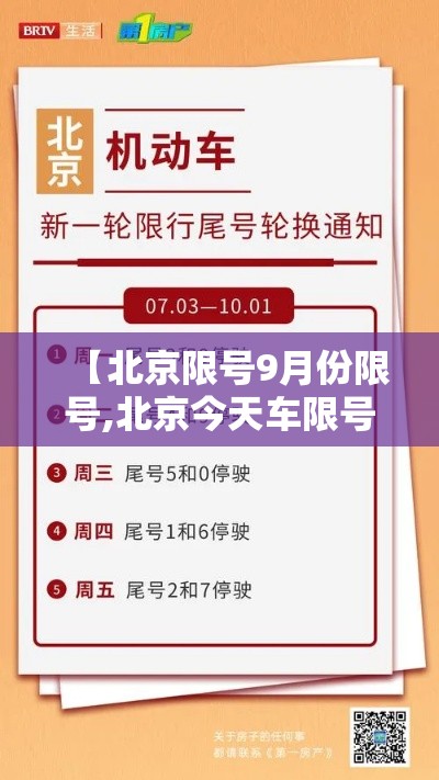 【北京限号9月份限号,北京今天车限号】