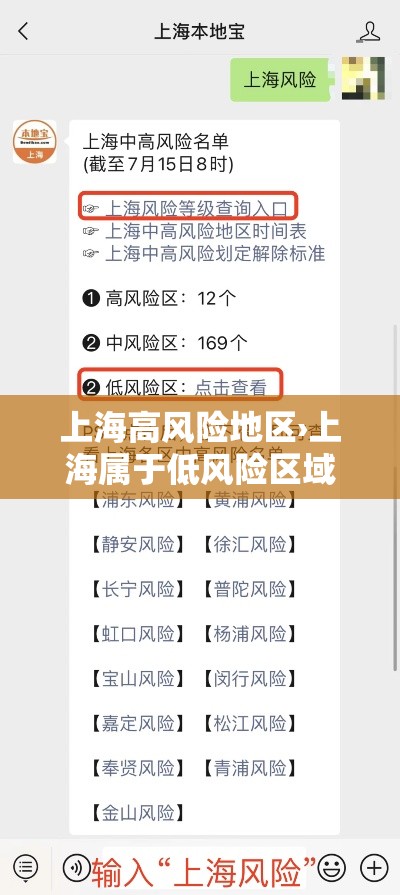 上海高风险地区›上海属于低风险区域吗