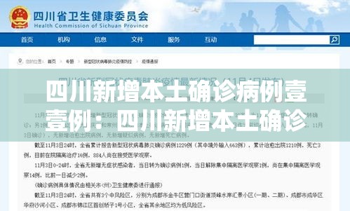 四川新增本土确诊病例壹壹例：四川新增本土确诊病例壹壹例是哪里的