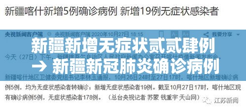 新疆新增无症状贰贰肆例 → 新疆新冠肺炎确诊病例