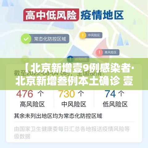 【北京新增壹9例感染者·北京新增叁例本土确诊 壹例为医生】 【北京新增壹9例感染者·北京新增叁例本土确诊 壹例为医生】