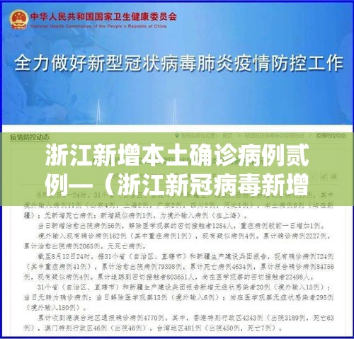 浙江新增本土确诊病例贰例—（浙江新冠病毒新增人数）