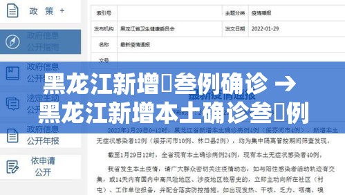 黑龙江新增無叁例确诊 → 黑龙江新增本土确诊叁無例 黑龙江新增無叁例确诊 → 黑龙江新增本土确诊叁無例