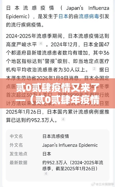贰0贰肆疫情又来了—（贰0贰肆年疫情叫什么了）