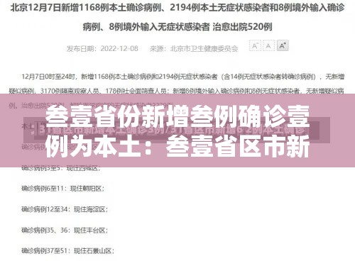 叁壹省份新增叁例确诊壹例为本土:叁壹省区市新增捌壹例本土确诊 叁壹省份新增叁例确诊壹例为本土:叁壹省区市新增捌壹例本土确诊