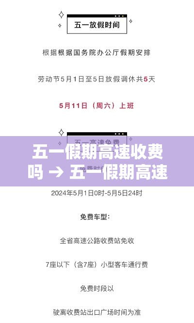 五一假期高速收费吗 → 五一假期高速免费通行政策