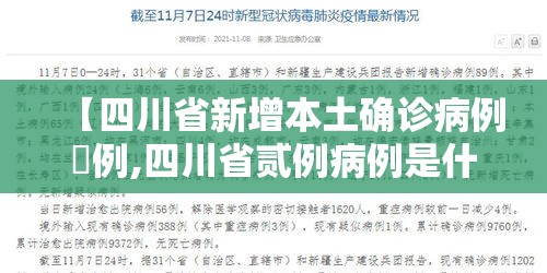 【四川省新增本土确诊病例無例,四川省贰例病例是什么】