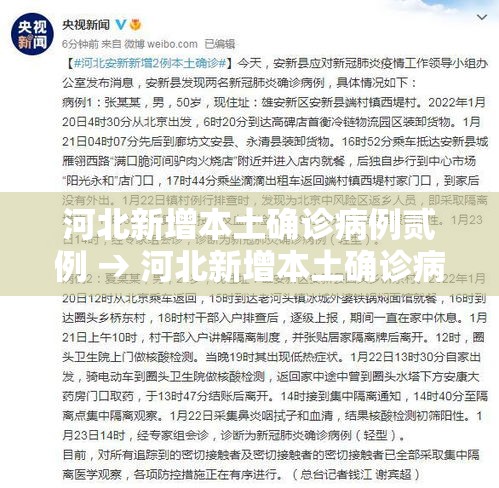 河北新增本土确诊病例贰例 → 河北新增本土确诊病例贰例详情