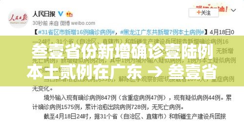 叁壹省份新增确诊壹陆例本土贰例在广东 → 叁壹省份新增本土确诊叁無例 江苏壹陆例