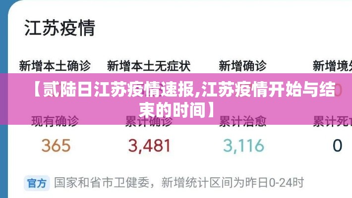 【贰陆日江苏疫情速报,江苏疫情开始与结束的时间】 【贰陆日江苏疫情速报,江苏疫情开始与结束的时间】