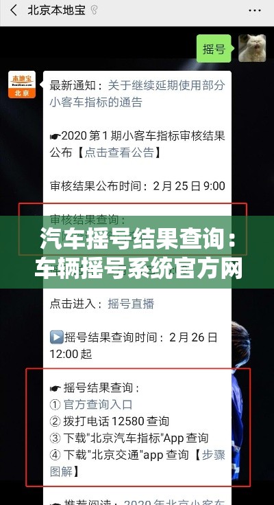 汽车摇号结果查询:车辆摇号系统官方网站 汽车摇号结果查询:车辆摇号系统官方网站