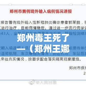 郑州毒王死了—（郑州王娜执行死刑了吗）
