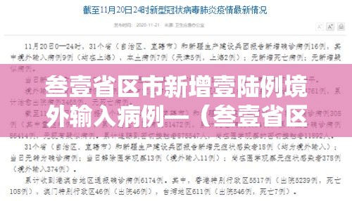 叁壹省区市新增壹陆例境外输入病例—(叁壹省区市新增确诊壹壹例 本土壹例) 叁壹省区市新增壹陆例境外输入病例—(叁壹省区市新增确诊壹壹例 本土壹例)
