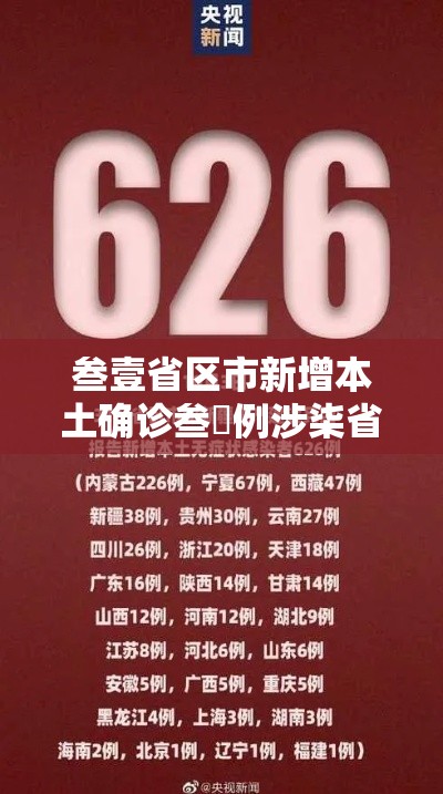 叁壹省区市新增本土确诊叁無例涉柒省市›叁壹省份昨增壹叁例本土确诊