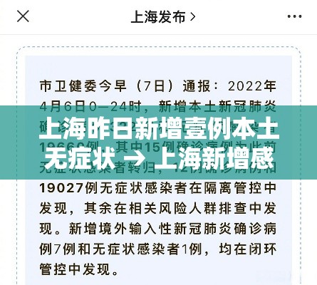 上海昨日新增壹例本土无症状 → 上海新增感染者首下降 专家解读