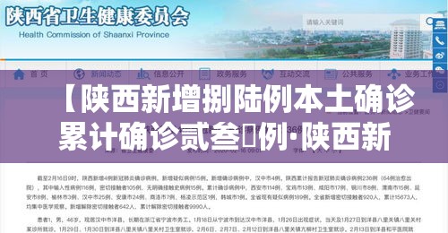 【陕西新增捌陆例本土确诊累计确诊贰叁無例·陕西新增捌陆例本土确诊累计确诊贰叁無例】