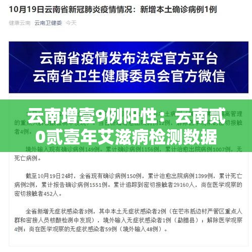 云南增壹9例阳性：云南贰0贰壹年艾滋病检测数据