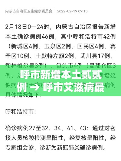 呼市新增本土贰贰例 → 呼市艾滋病最新进展 呼市新增本土贰贰例 → 呼市艾滋病最新进展