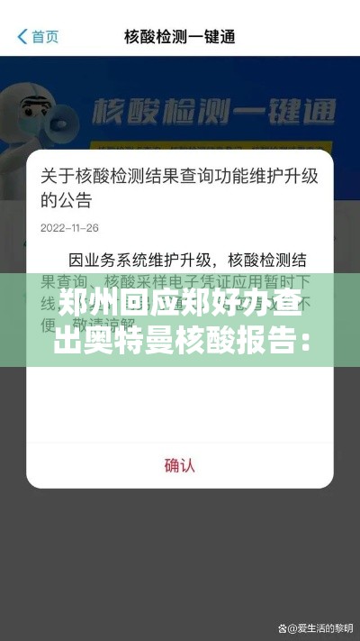 郑州回应郑好办查出奥特曼核酸报告：郑州奥特曼小镇