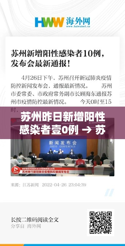 苏州昨日新增阳性感染者壹0例 → 苏州新冠最新消息今天 苏州昨日新增阳性感染者壹0例 → 苏州新冠最新消息今天