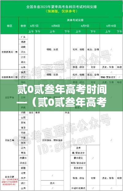 贰0贰叁年高考时间—（贰0贰叁年高考时间表）