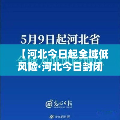【河北今日起全域低风险·河北今日封闭的高速公路】