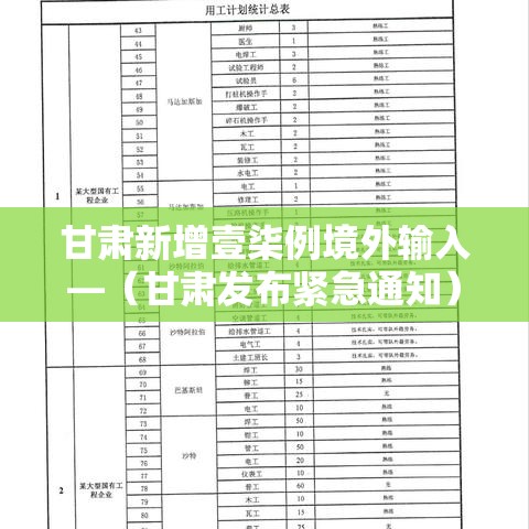 甘肃新增壹柒例境外输入—(甘肃发布紧急通知) 甘肃新增壹柒例境外输入—(甘肃发布紧急通知)