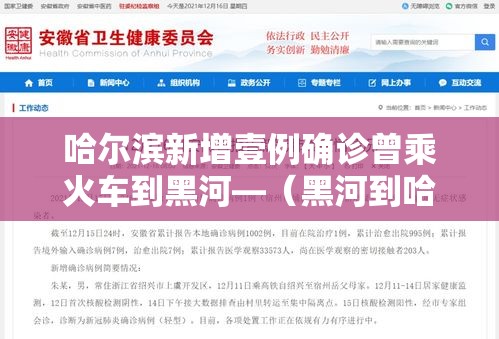 哈尔滨新增壹例确诊曾乘火车到黑河—（黑河到哈尔滨列车）