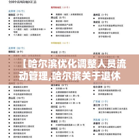 【哈尔滨优化调整人员流动管理,哈尔滨关于退休人员工资调整文件】