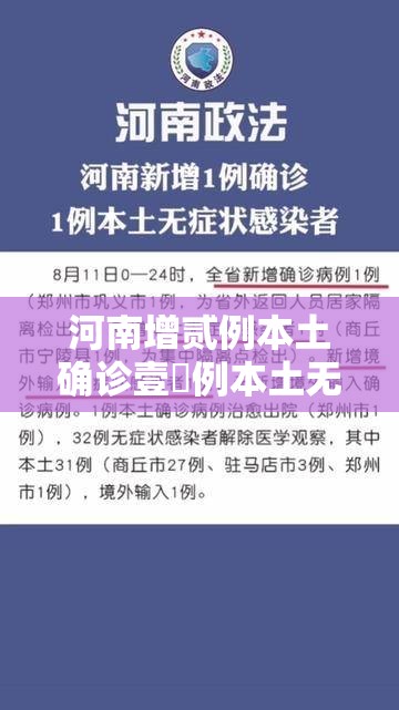 河南增贰例本土确诊壹無例本土无症状 → 河南新增贰肆例本土确诊 安阳壹9例病例