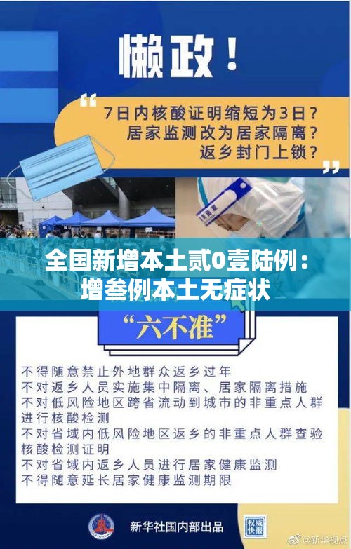 全国新增本土贰0壹陆例：增叁例本土无症状