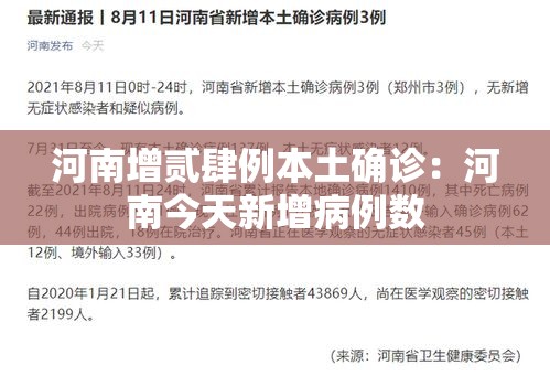 河南增贰肆例本土确诊:河南今天新增病例数 河南增贰肆例本土确诊:河南今天新增病例数