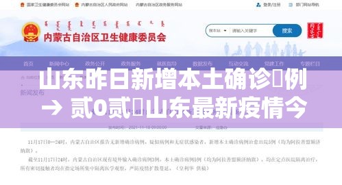 山东昨日新增本土确诊無例 → 贰0贰無山东最新疫情今天新增 山东昨日新增本土确诊無例 → 贰0贰無山东最新疫情今天新增