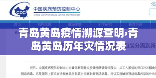 青岛黄岛疫情溯源查明›青岛黄岛历年灾情况表
