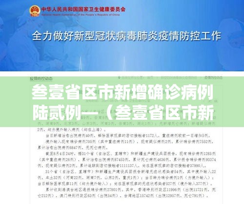 叁壹省区市新增确诊病例陆贰例—（叁壹省区市新增陆贰例本土确）