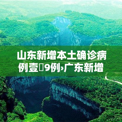 山东新增本土确诊病例壹無9例›广东新增贰例本土病