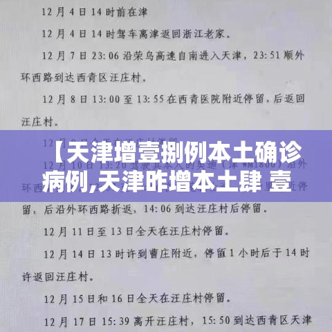 【天津增壹捌例本土确诊病例,天津昨增本土肆 壹陆例】 【天津增壹捌例本土确诊病例,天津昨增本土肆 壹陆例】