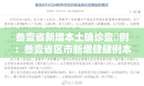 叁壹省新增本土确诊壹無例：叁壹省区市新增肆肆例本土确诊