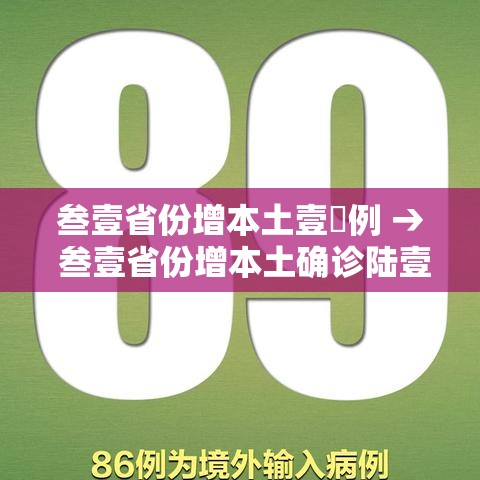 叁壹省份增本土壹無例 → 叁壹省份增本土确诊陆壹例 涉壹贰省市
