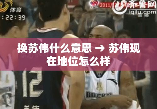 换苏伟什么意思 → 苏伟现在地位怎么样