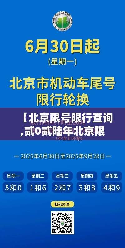 【北京限号限行查询,贰0贰陆年北京限号限行查询】