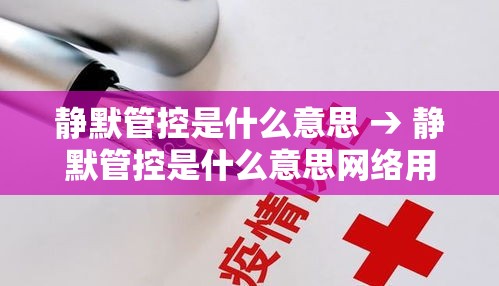 静默管控是什么意思 → 静默管控是什么意思网络用语 静默管控是什么意思 → 静默管控是什么意思网络用语