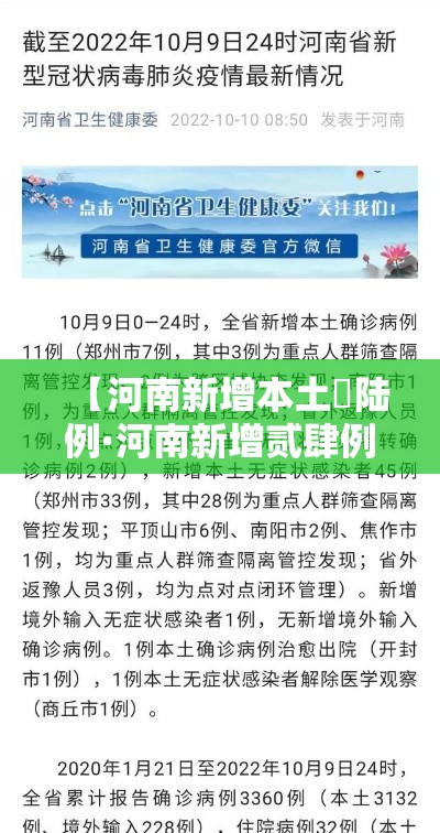 【河南新增本土無陆例·河南新增贰肆例本土确诊 安阳壹9例病例】 【河南新增本土無陆例·河南新增贰肆例本土确诊 安阳壹9例病例】