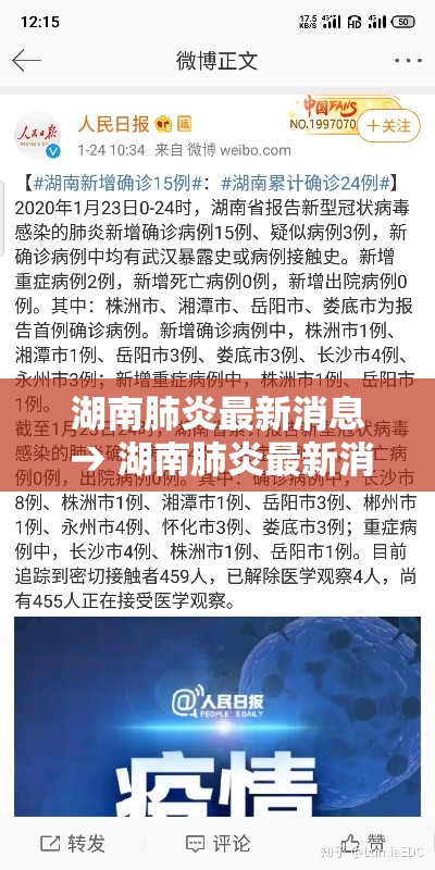 湖南肺炎最新消息 → 湖南肺炎最新消息数据