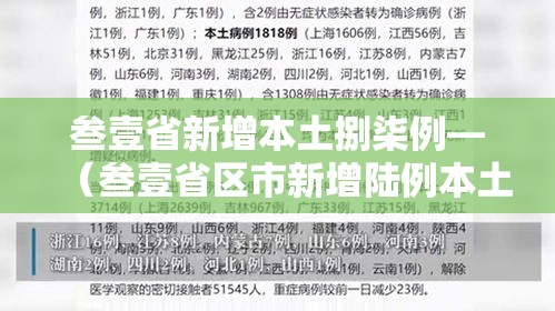 叁壹省新增本土捌柒例—（叁壹省区市新增陆例本土确诊）